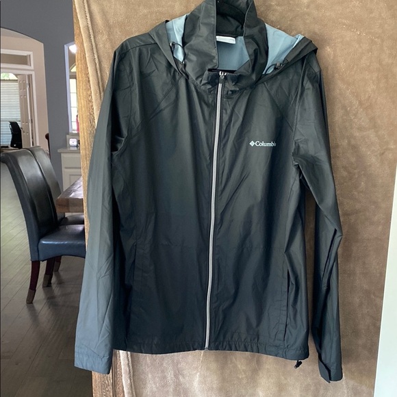 Columbia Switchback 3 Rain Jacket Shell Black Hooded - Picture 1 of 7